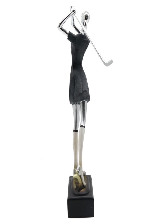 Lukitas Lady Golfer Statue and Sculpture, Golf Figurine Decor, Creative Modern Ornament for Office Living Room Decoration, Resin 13'' - Image 5